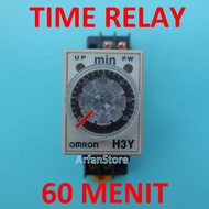 TDR 60 MENIT TIME DELAY RELAY TIMER PENUNDA WAKTU AC 220V H3Y-2 OMRON - DAMAISHOP