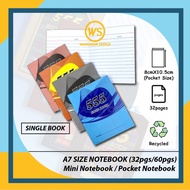 555 Note book / Mini Notebook / Pocket Notebook / Buku 555 / A7 Notebook - 32 / 60 pages
