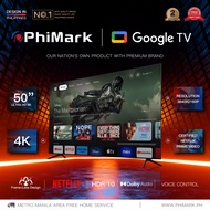 PhiMark 50" 4K Smart Google TV,Frameless,HEY Google,Google Assistant,Netflix,Prime video,HDR 10,Bluetooth,Dolby Audio,Chorme Cast,Google play,Flicker Free,Low Blue Light,ISDB-T RECIEVER(2+8GB)