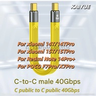 FUDIANDA USB 4 Data Cable 40Gbps USB C to Type C Short Cable 10Gbps PD 100W 8K 60Hz for Xiaomi 14T 1