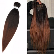 Braiding Hair Pre Stretched 1pc/Pack Synthetic Ombre Professional Soft Yaki Texture, Itch Free, Hot 