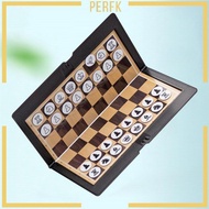 [Perfk] Foldable Mini Chess Set Portable Wallet Pocket Chess for Camping