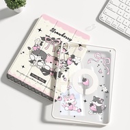 ZOYU | เคส iPad 11 นิ้วใสเบา มีช่องใส่ปากกา แม่เหล็ก ถอดออกได้ หมุนได้