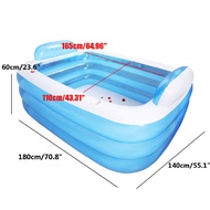 Summer Family Inflatable Swimming Pool Adults Kids Playing Pool Bathing Tub 150/180cm Indoor Outdoor