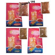 QQ CAT ORGANIC DRY CAT FOOD (REPACK 1KG) / MAKANAN KUCING
