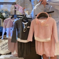 DUNIABABY 2-11 Years Korean style baby girl suit cute fake two-piece cartoon top