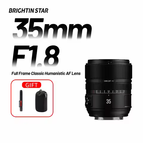 Brightin Star AF 35mm F1.8 Full Frame Fixed Focus Camera Lens Equipped with STM Silent Stepping Moto