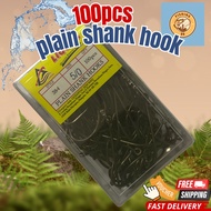 1box 100pcs Ligoal Plain shank fishing hook/ mata kail ikan haruan