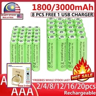 / /Rechargeable battery 4 OR 8 PCS AA 3000mAh AAA 1800mAh 1.2 V Rechargeable Battery NI-MH 1.2V batt