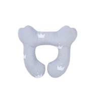 DDS - 嬰兒護頭枕遛娃推車汽車座椅睡覺防偏頭保護脖頸（灰色白皇冠24*25cm）#N288_001_384