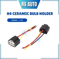 RS AUTO Head Lamp Socket Bulb Holder H4 Ceramic X 1Pc Extension Wire Harness Female Socket Adapter