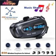 300M Half Duplex Motorcycle Helmet Intercom Headset V5.4 Waterproof Music Share Interphone Intellige