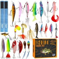 Christmas Advent Fishing Lure Calendar Advent Countdown Calendar with Fishing Lures 2025 Portable An