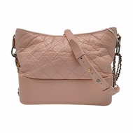 CHANEL GABRIELLE 中號 粉色牛皮菱格紋縫製流浪包