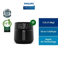 PHILIPS 7.2L 16-in-1 Digital Airfryer XXL 5000 Series Connected - HD9285/91, Bake, Dehydrate, Fermen