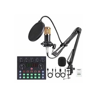 BONKYO Karaoke Set Home DJ Mixer Set Corresponds to Live Transmission V8S Audio Interface Mickey