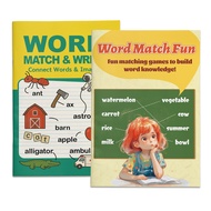 Word Match Activity Books for Kids (2-Book Set or Single Volumes) — Vocabulary Builder Matching Game