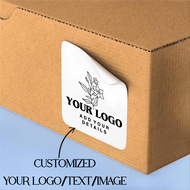 100 Pcs 4x4 Cm (1.57 Inches) Personalized Business Logo Stickers, Custom Exclusive Labels, Water Vin