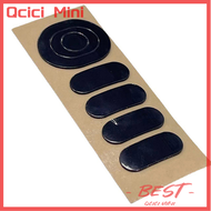 Qcici แผ่นรองเมาส์สีดำ1ชุดสำหรับแผ่นรองมีขาวาง Logitech G102 G304เมาส์พรมเช็ดเท้าสติกเกอร์กันลื่น