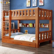 Solid Wood Bunk Beds Double Layered Mother Child Beds Loft Bed Modern Minimalist Style Bunk Bed Pure