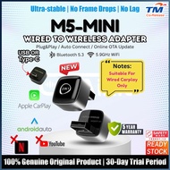 M5 Mini Carplay Adapter Wired to Wireless Apple Carplay Wireless Android Auto wireless dongle apple 