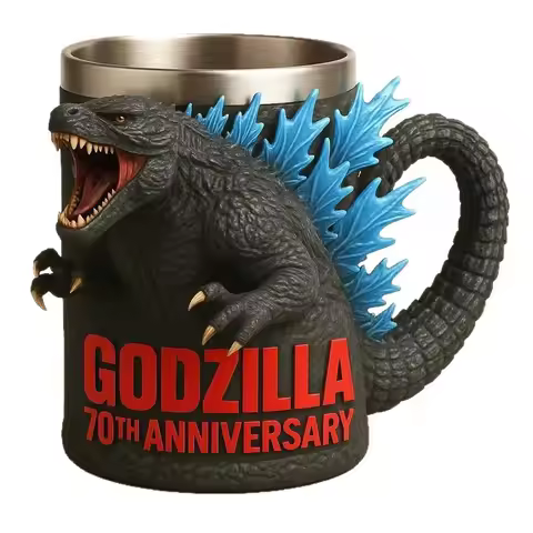 13cm New Godzilla 70th Anniversary3Dmug Godzilla 70th Anniversary Resin Mug Decorative Gift