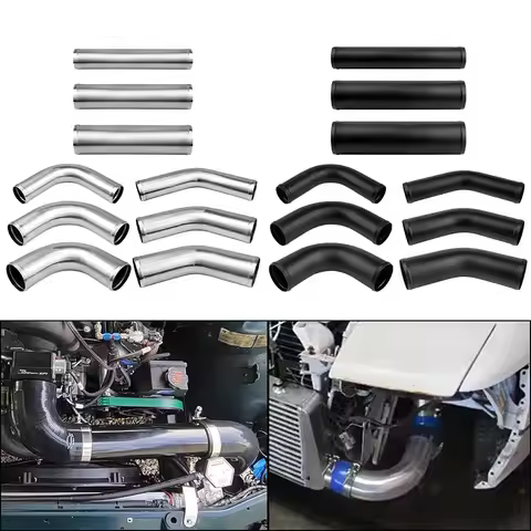 0/45/90 Degrees Type Aluminum Tube Universal 51 63 76mm 2 2.5 3inch Cold Air Intake Pipe Racing Car 