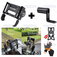 HOLDER GUB P30 + BREKET/Phone Holder Hp Sepeda Motor GUB Alumunium Alloy Tempat Hp Dudukan Hp Sepeda