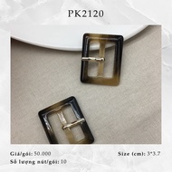 Set of 10 luxurious brown belt buckles PK2120, size 3*3.7cm