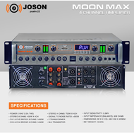 JOSON MOON MAX PROFESSIONAL 4-CHANNEL HIGH POWERED AMPLIFIER 1450x4W BRIDGE 8 OHMS