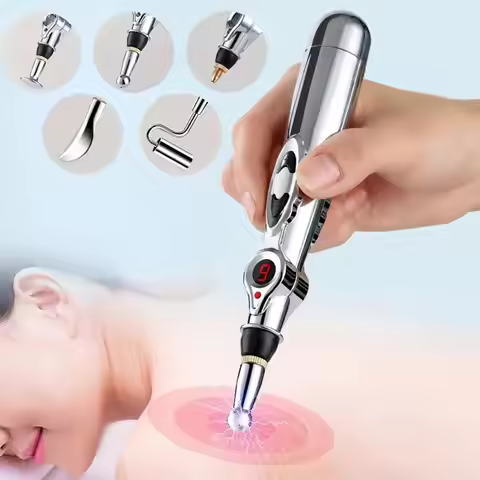 Electric Acupuncture Point Massage Pen Pain Relief Head Neck Body Meridian Back Pen Leg Laser Therap