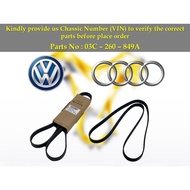 VW - Golf MK6 Scirocco Touran Jetta Tiguan 1.4L TSI Alternator Belt Fan Belt 03C-260-849A