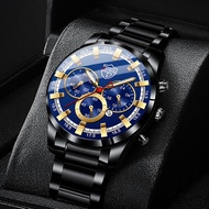 DEYROS Relo Black Business Steel Belt Classic Large Dial Automatic Watches