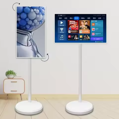 24 Inch Portable Smart TV Android 12 Touch Screen Battery Powered Mobile Interactive Display For Hom