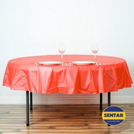 Disposable Plastic Red Table Cover Sheet 70" x 70" Plastic Red Table Cloth 10pcs