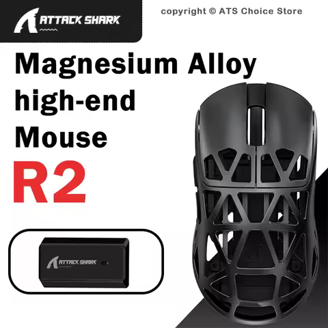 ATTACK SHARK R2 Magnesium Alloy 48g Lightweight Wireless Gaming Mouse PAW3950 42000DPI 8K Polling Tr