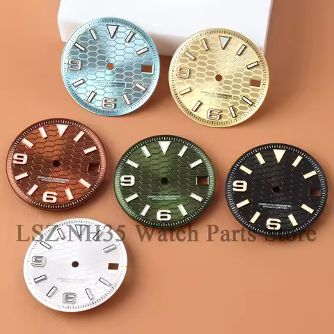 NH35 28.5mm Dial Blue Luminous Fit Land-Dweller NH35 NH36 Movement 316L Steel Watch Face Watch Modif