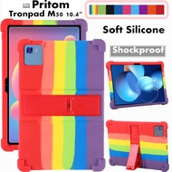 for Pritom Tronpad M50 10.4 inch Cover Android Tablet Shockproof Case Soft Silicone Adjustable Stand