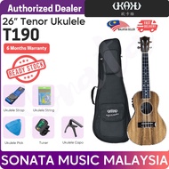 PROFESSIONAL UKAKU T190 UKULELE 26" inch BAG / UKULELE STRAP / PICK / TUNER / CAPO / UKULELE STRING