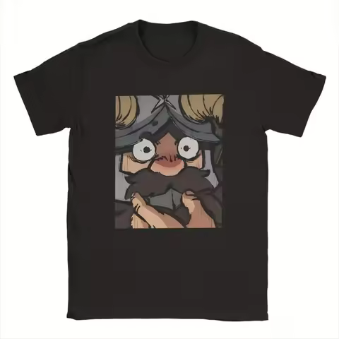 Unique Anime Dungeon Meshi T-Shirt for Men Crew Neck Pure Cotton T Shirt Manga Delicious in Dungeon 