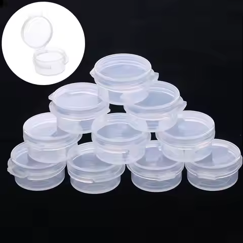 10 Pcs 5g Make Up Jars Mini Sample Bottle Sealing Pot Face Cream Container Plastic Transparent Case 