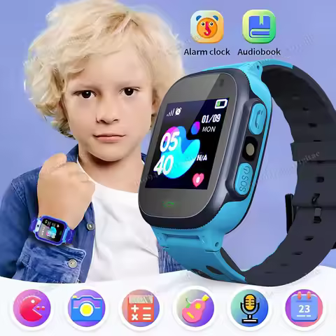 Smart Watch Kids GPS WIFI Video Call SOS IP67 Waterproof Child Smartwatch Camera Monitor Tracker Loc