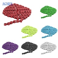 AGNES Bicycle Chains Multicolors Cycling Equipment Single Speed Track Blike for BMX Colorful 94 Link