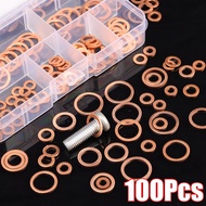 100Pcs Replacement Car Engine M4-M14 Screws Oil Pipe Sealing Gaskets Professional Oil Drain Gasket S