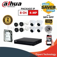 DAHUA CCTV SET IP 8CH 4MP Hardisk HDW1431T1-S4/HFW1431S1-S4/NVR1108HS-8PS3/H