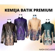 READY STOCK Kemeja Batik PREMIUM Lelaki LENGAN PANJANG SATIN / BAJU BATIK S - 4XL