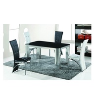 jome use metallic high leg leisure dining table for home dining table set italian