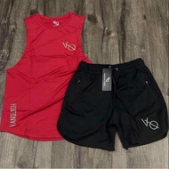 Combo tank top + men's gym tank top, men's sportswear set