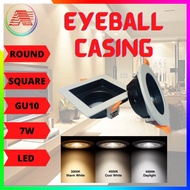 Eyeball Casing Fitting EyeBall Casing Downlight Casing LED Spotlight Casing  Black+White Eyeball Casing Square or Round