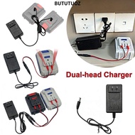 BUTUTUOZ Dual-head Charger, 18/21V/24V Lithium Overload Protection Lithium Battery Charger, Universa